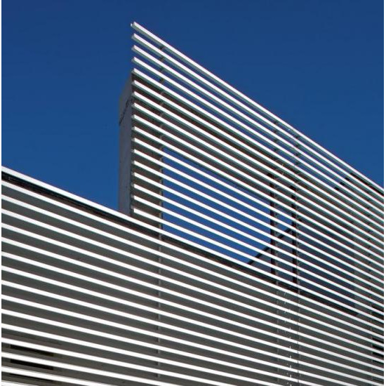 แผงบังแดดอลูมิเนียม (SUN LOUVRE) ฝ้า  ผนัง  แผงบังแดดอลูมิเนียม  แผ่นปิดผนัง  แผงบังแดดดินเผาขึ้นรูป  เรซิ่น  อะคริลิค  กระจก 