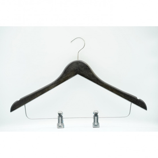 ไม้แขวนเสื้อไม้ พร้อมที่หนีบกางเกง ไม้แขวนเสื้อไม้ พร้อมที่หนีบกางเกง 