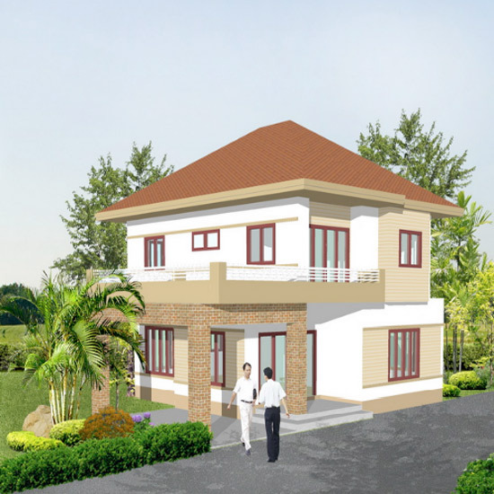 BD - 2001 บ้านสองชั้น บ้านสำเร็จรูป 